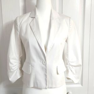 Laundry by Shelli Segal blazer, Size 2, White, 3/4 Sleeves